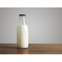 Leche desnatada de 300 ml de cristal