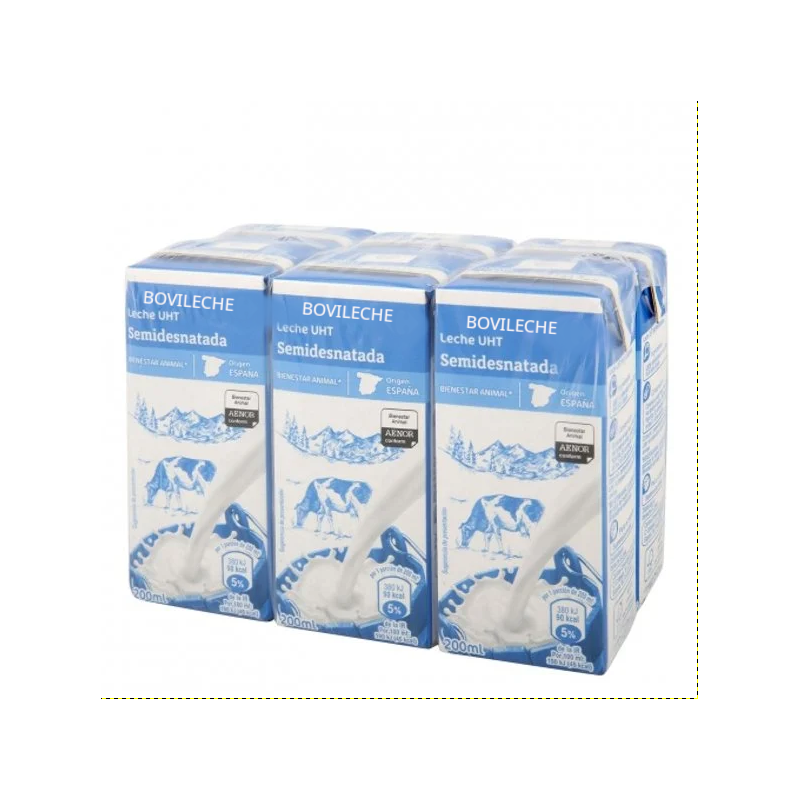 Leche semidesnatada briks de 200 ml Leche semidesnatada briks de 200 ml