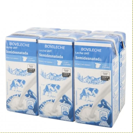 Leche semidesnatada briks de 200 ml